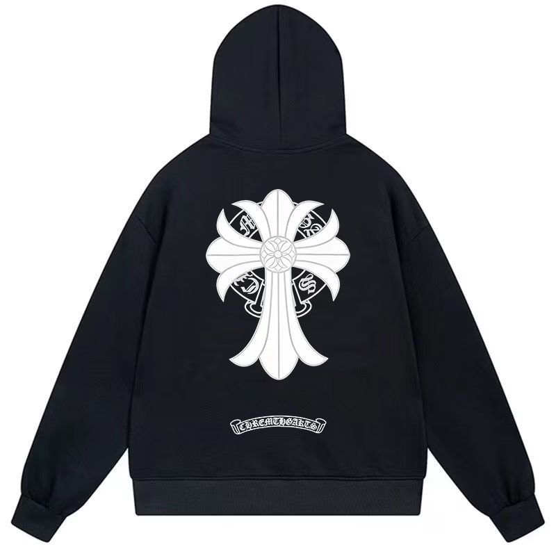 Chrome Hearts Floral Cross Hoodie Black
