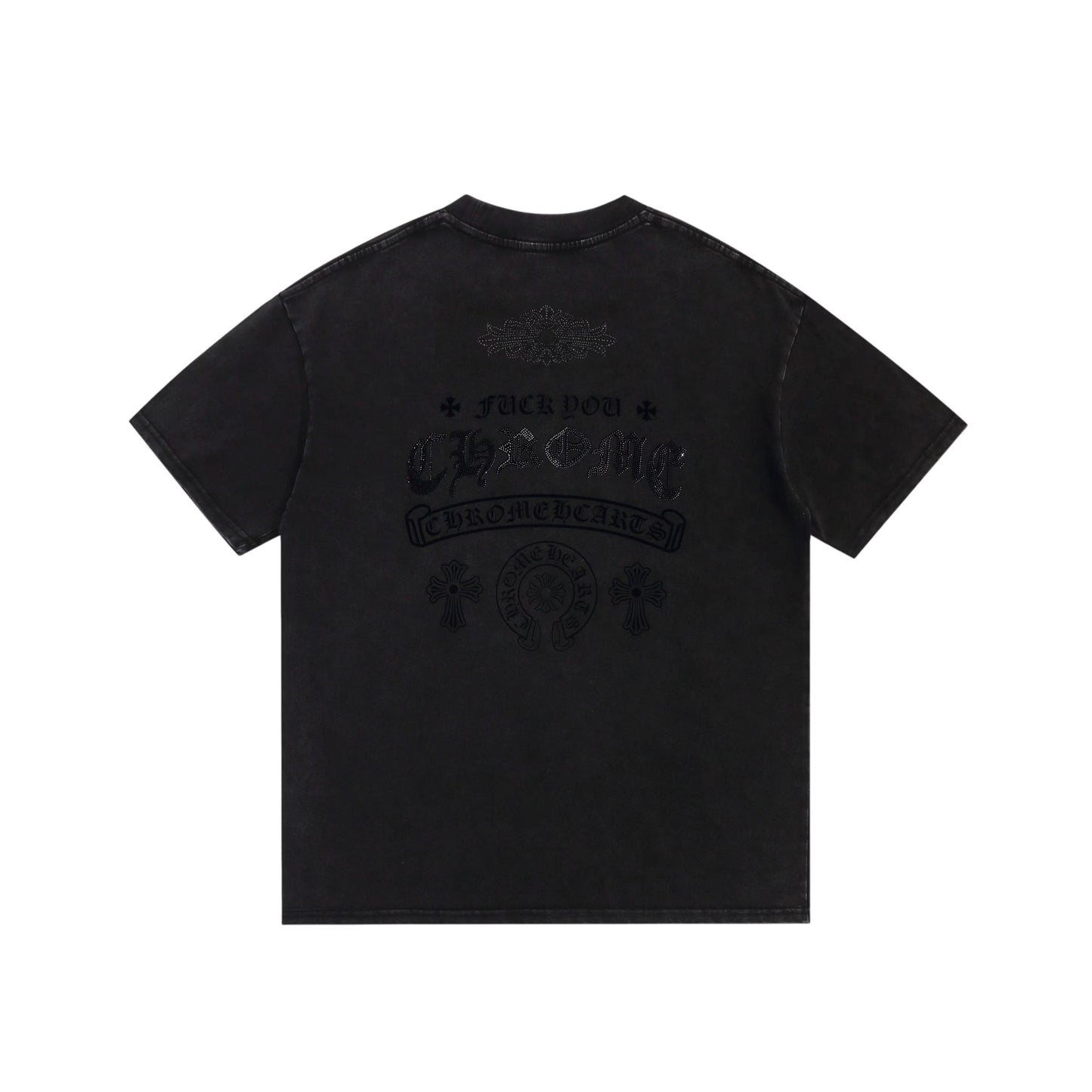 Chrome Hearts Black Wash Fuck You Horseshoe Tee