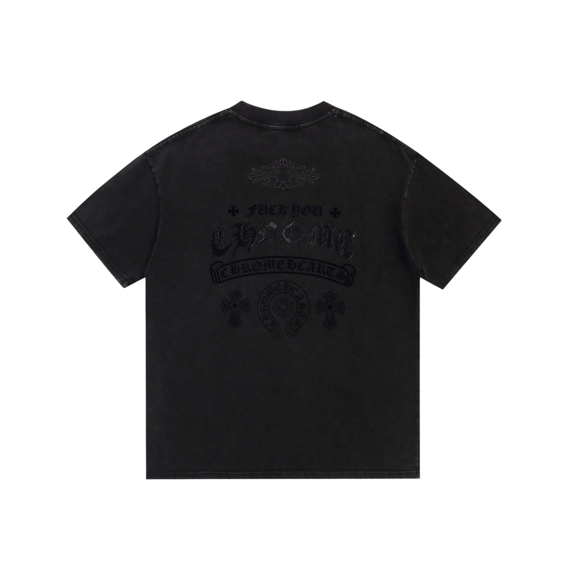 Chrome Hearts Black Wash Fuck You Horseshoe Tee