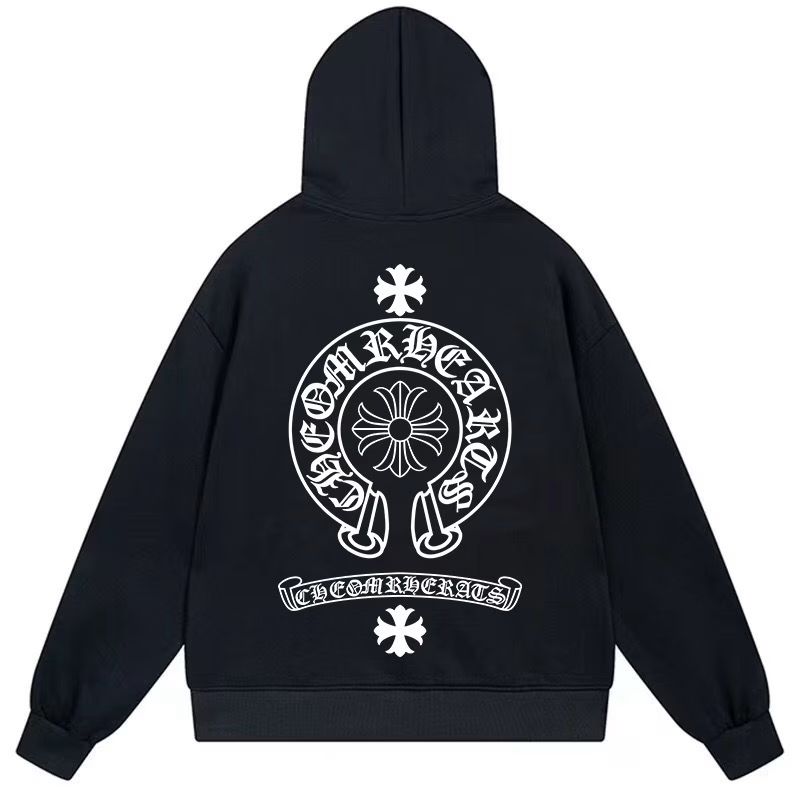 Chrome Hearts Horseshoe Cross Hoodie Black
