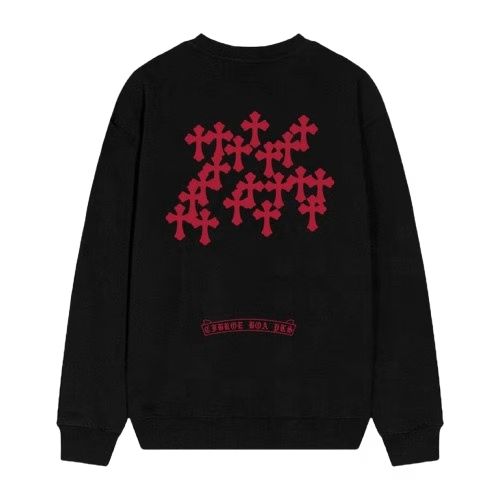 Chrome Hearts Crimson Cross Long Sleeve Sweatshirt
