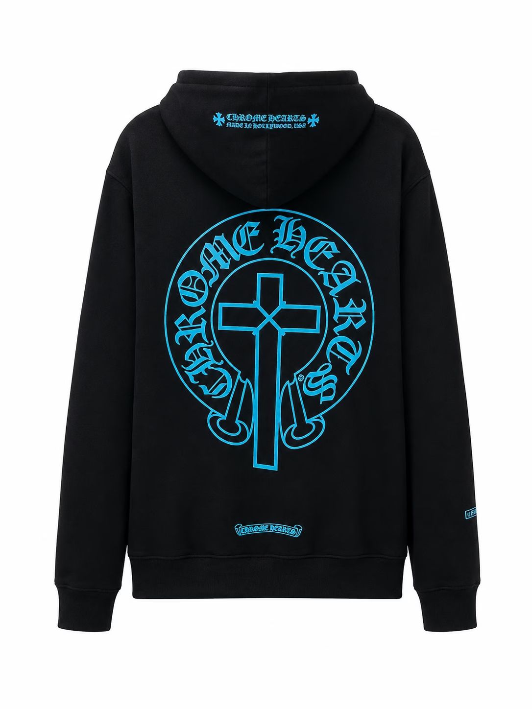 Chrome Hearts Blue Cross Horseshoe Pullover Hoodie