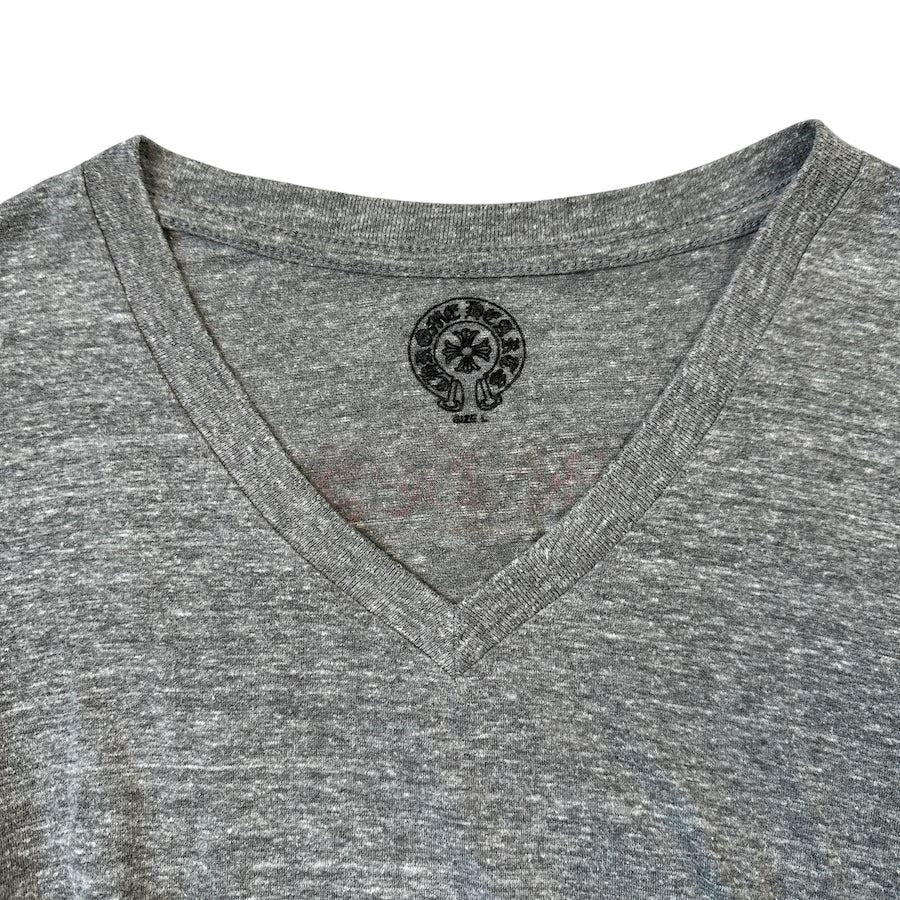 Chrome Hearts V-Neck Back Print Grey/Red Shirt