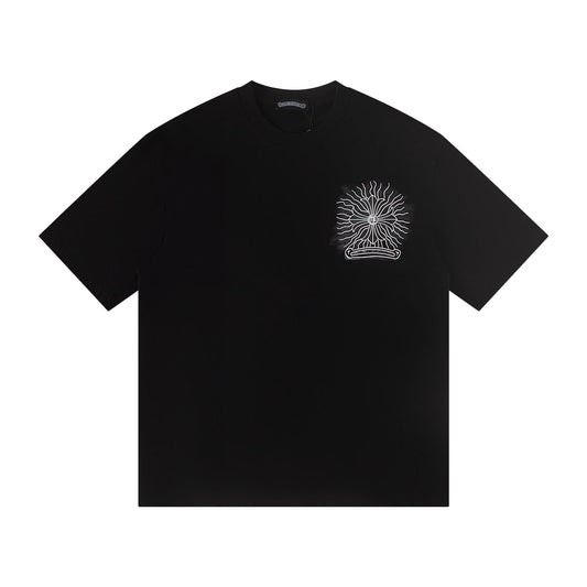 Chrome Hearts Radiant Cross Graphic Black T-Shirt