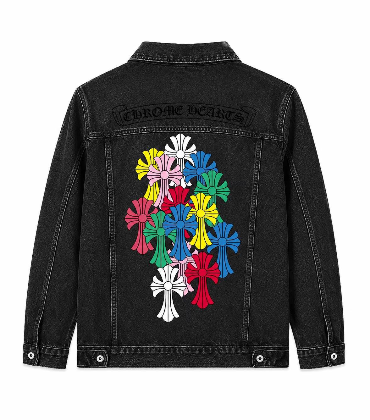 Chrome Hearts Black Multi Cross Denim Jacket
