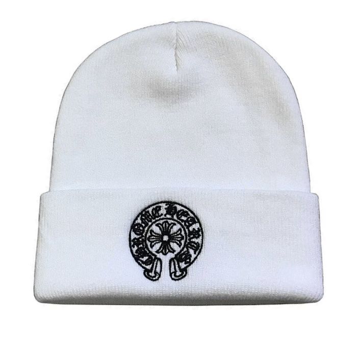 Chrome Hearts White Beanie Corolla