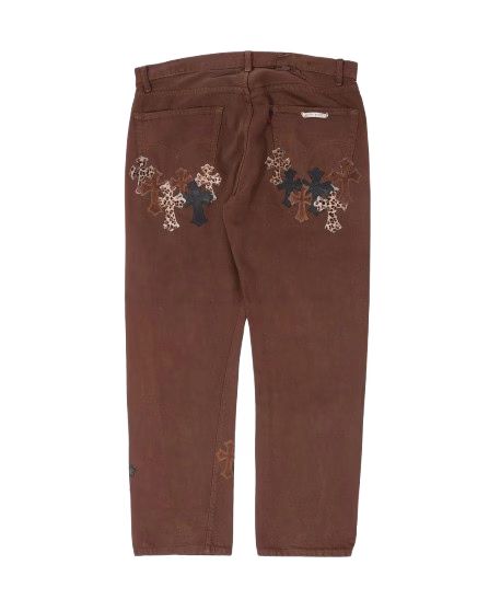 Chrome Hearts NYFW Leopard Levi’s Cross Patch Jeans