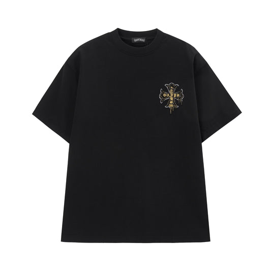 Chrome Hearts Black Cemetery Cross Logo T-Shirt
