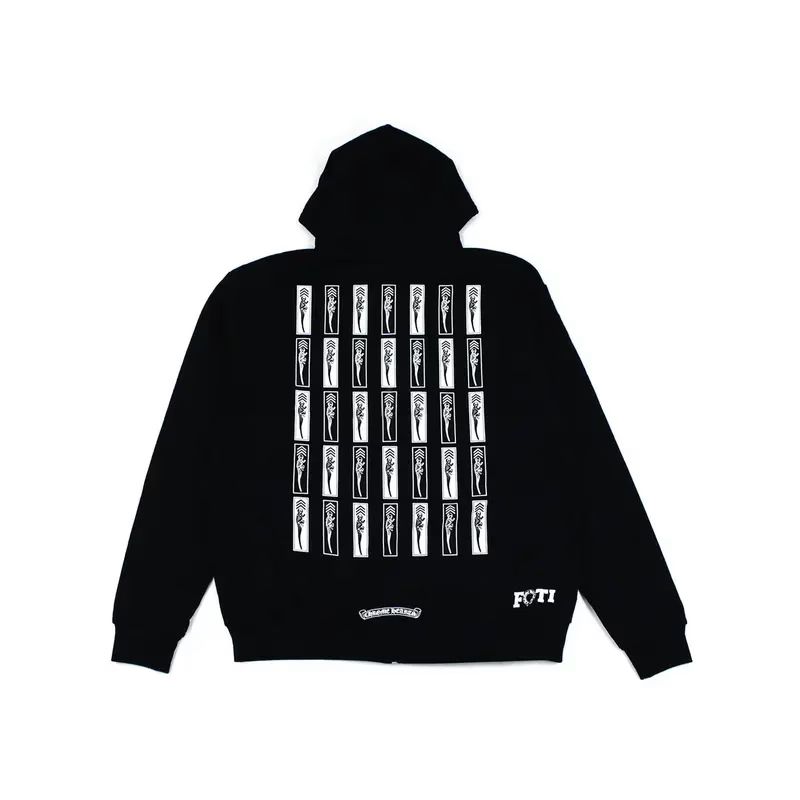 Chrome Hearts Black Foti Jarvis Block Zip Hoodie
