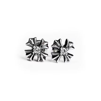 CH Plus Stud Earrings With Diamonds