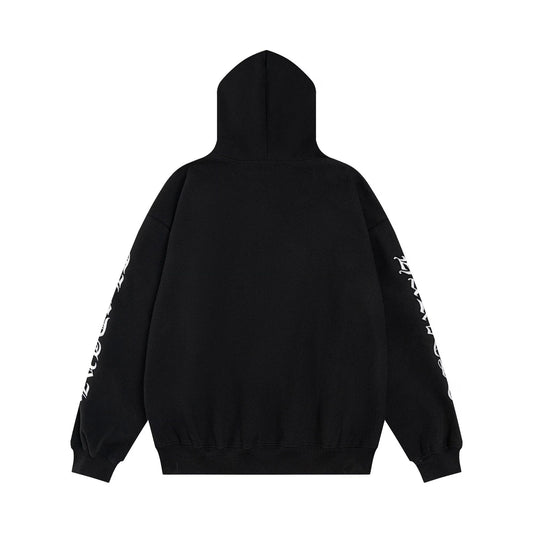 Chrome Hearts Black Seakoff Gothic Script Zip-Up Hoodie