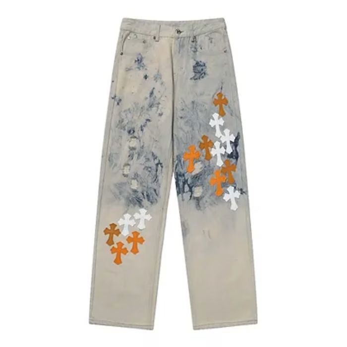 Chrome Hearts St Barth Tie Dye Denim Jeans