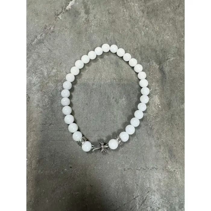 Chrome Hearts Cemetery White Beaded Bracelet