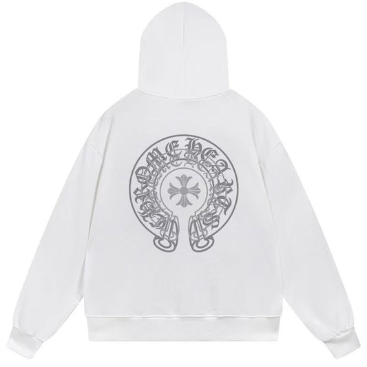 Chrome Hearts Cross Horseshoe Hoodie White