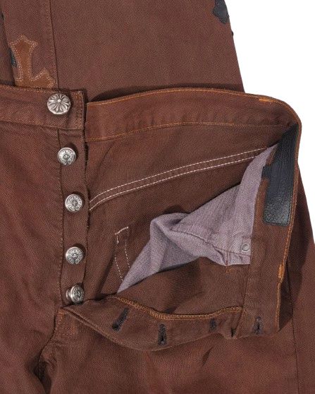 Chrome Hearts NYFW Leopard Levi’s Cross Patch Jeans