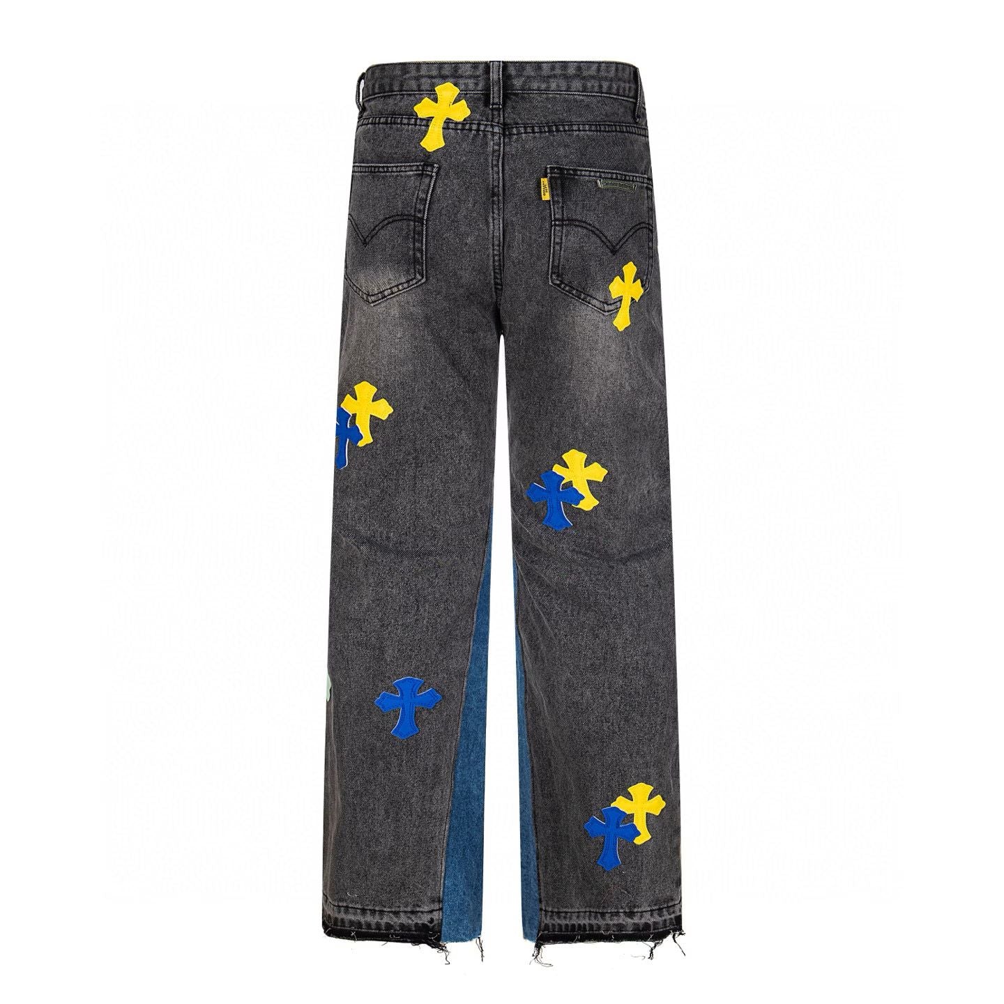 Chrome Hearts Color Cross Patch Jeans