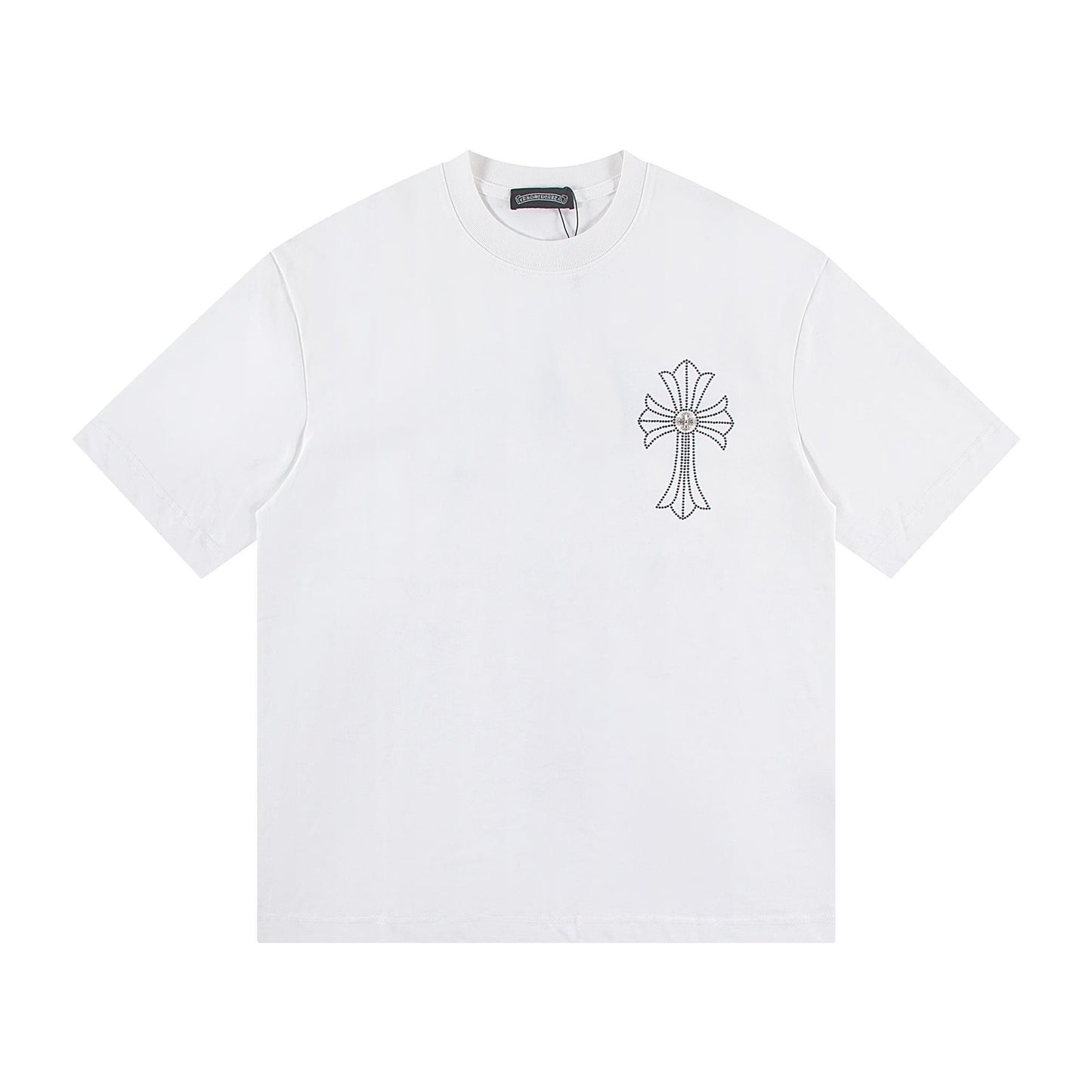 Chrome Hearts Crystal Multi Cross White T-Shirt