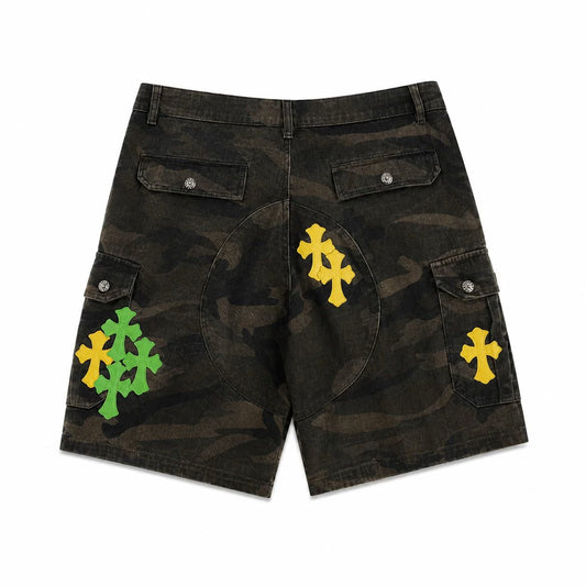 Chrome Hearts Camo Cross Cargo Shorts