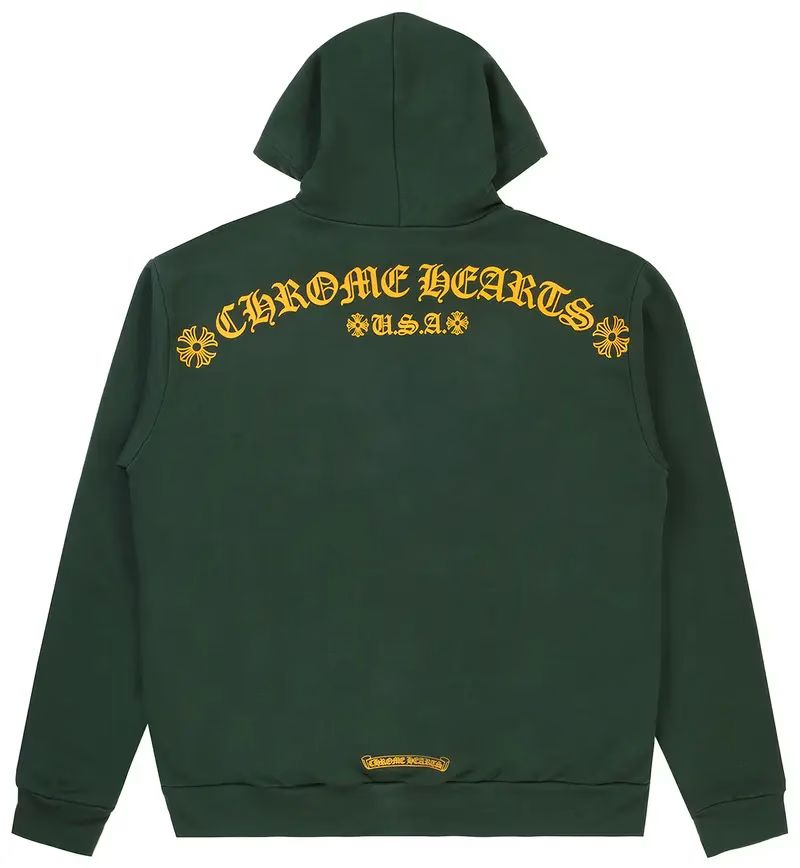 Chrome Hearts T Bar hoodie Green/Gold