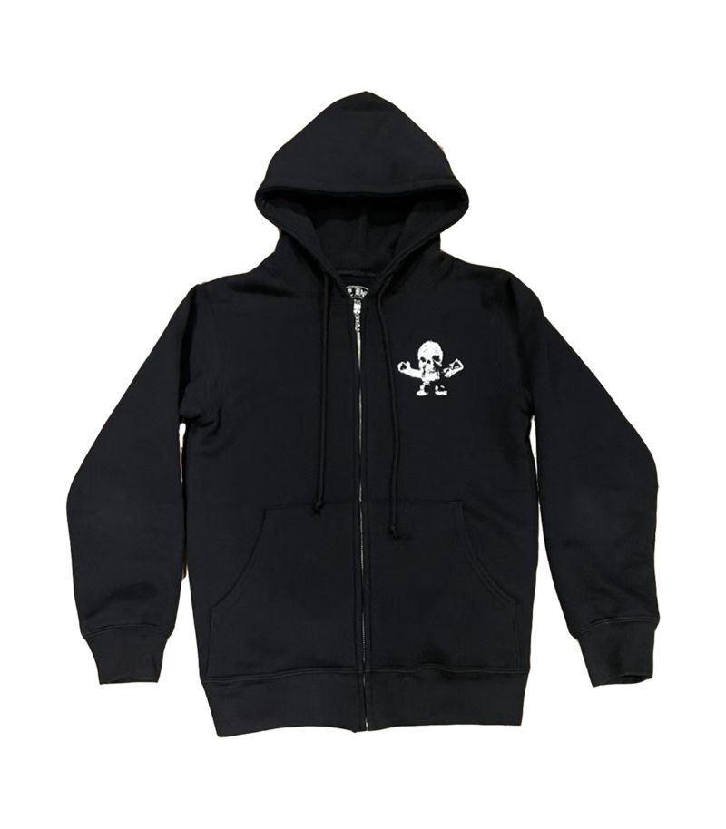 RARE CH Foti Skeleton Circle Logo Zip Up Hoodie