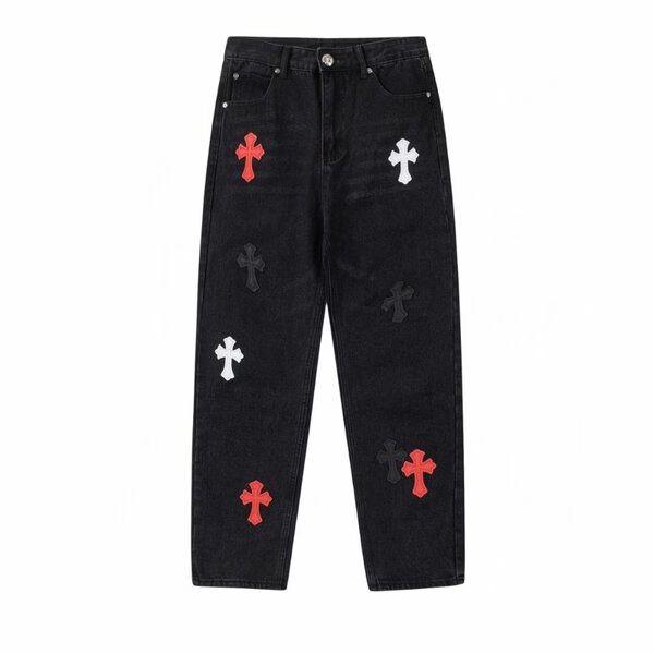 Chrome Hearts Embroidered Jeans Black