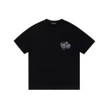 Chrome Hearts Black Blue Crystal Cross Logo Tee