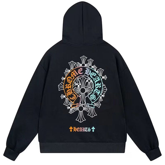 Chrome Hearts Neon Horseshoe Hoodie Black