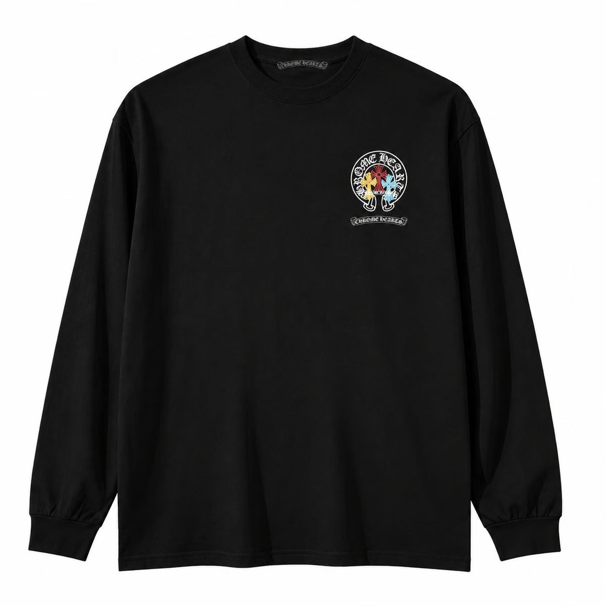 Chrome Hearts Triple Cross Black Long Sleeve T-Shirt