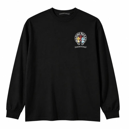 Chrome Hearts Triple Cross Black Long Sleeve T-Shirt