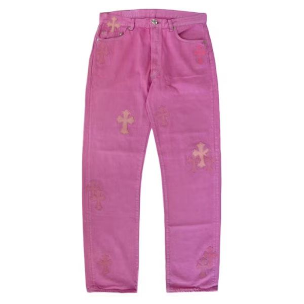 Pink Chrome Hearts Jeans