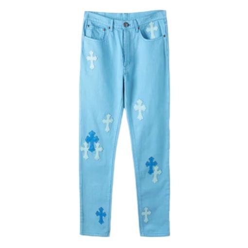 Chrome Hearts Denim Light Blue Jeans