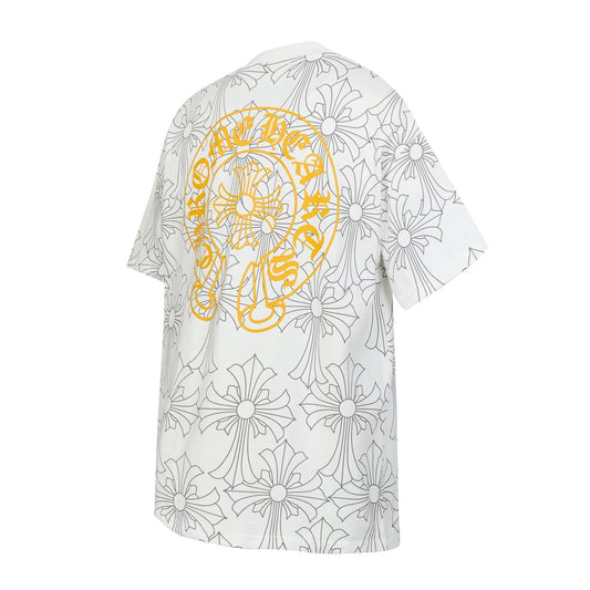 Chrome Hearts Cemetery Floral Tee – White/Yellow