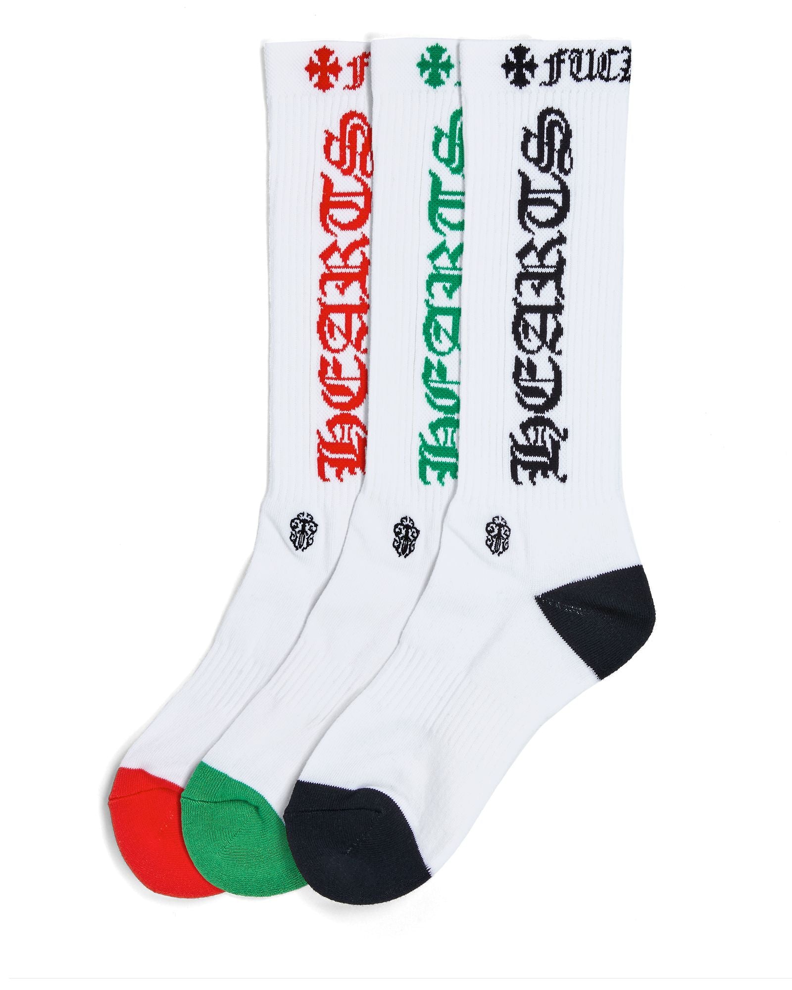 Chrome Hearts Red, Green & Black Socks