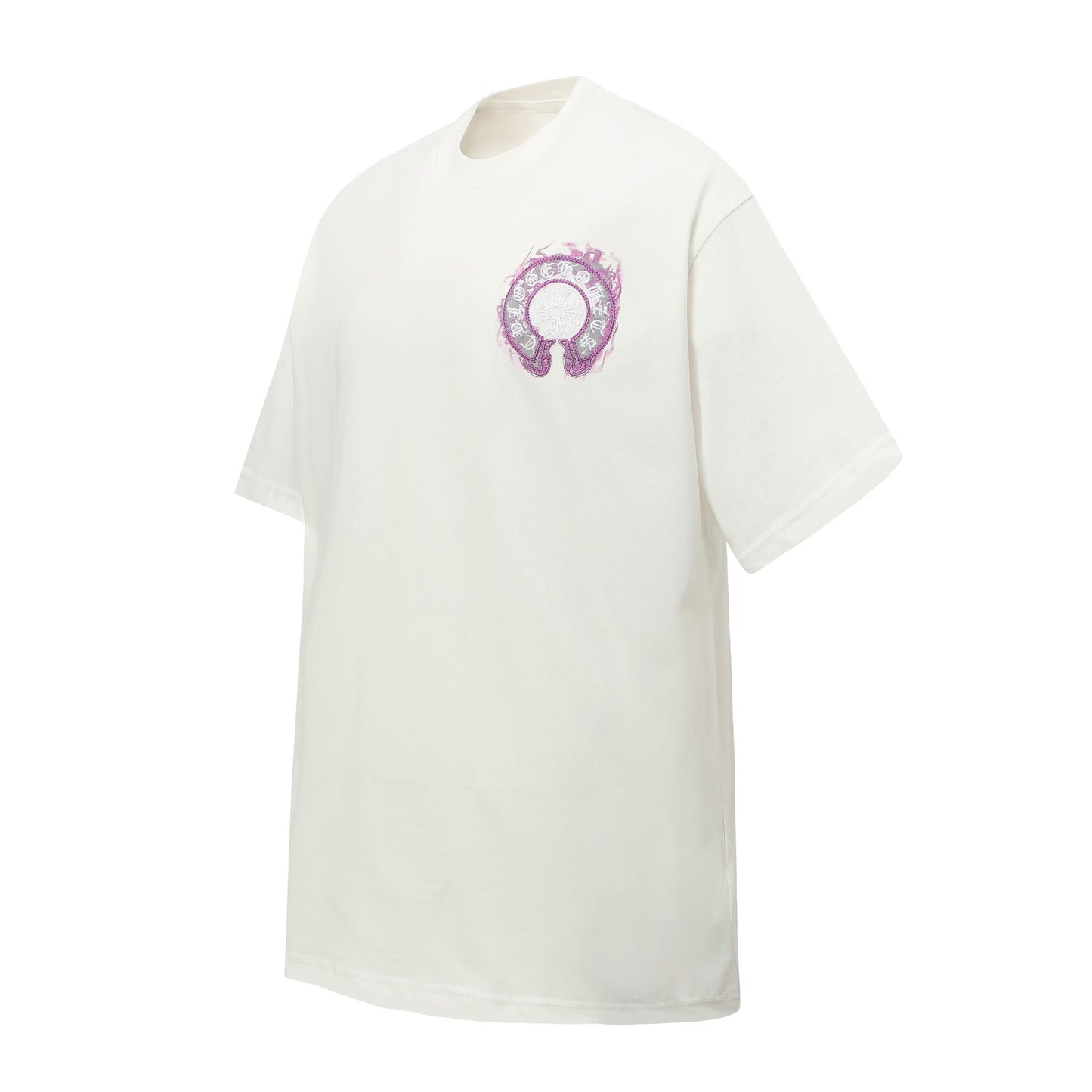 Chrome Hearts Purple Horseshoe Graphic T-Shirt White
