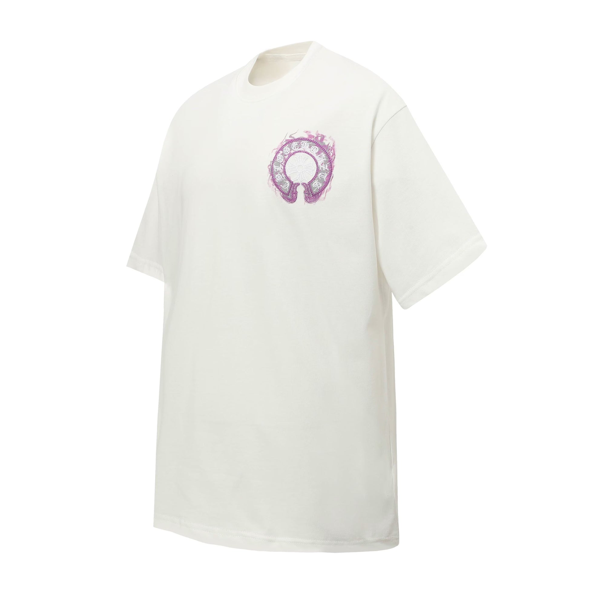 Chrome Hearts Purple Horseshoe Graphic T-Shirt White