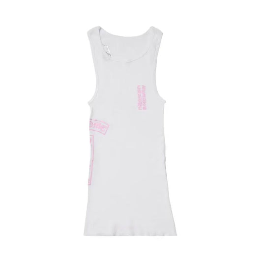 Chrome Hearts T Bar Rib Tank White