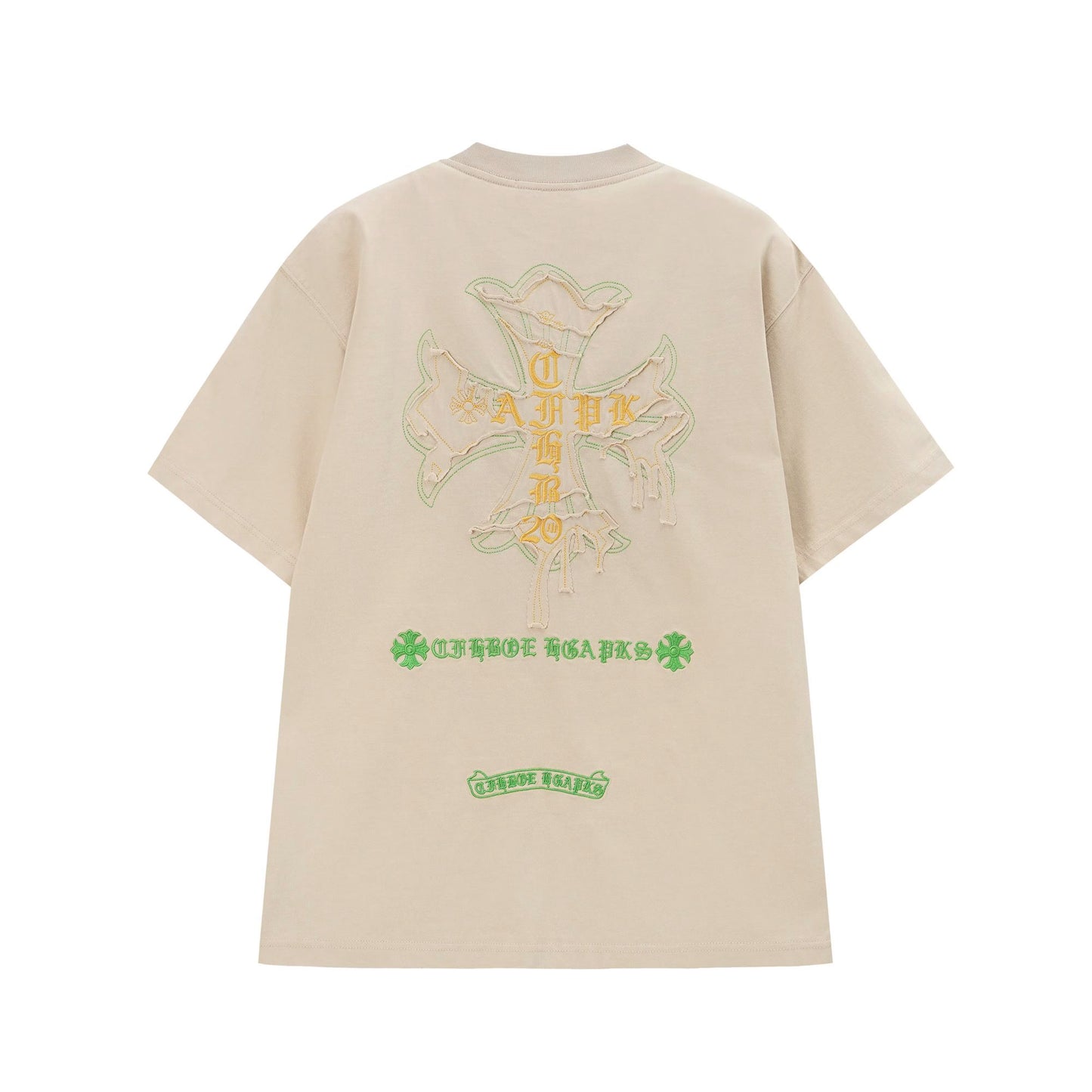 Chrome Hearts Green Cemetery Cross Logo T-Shirt