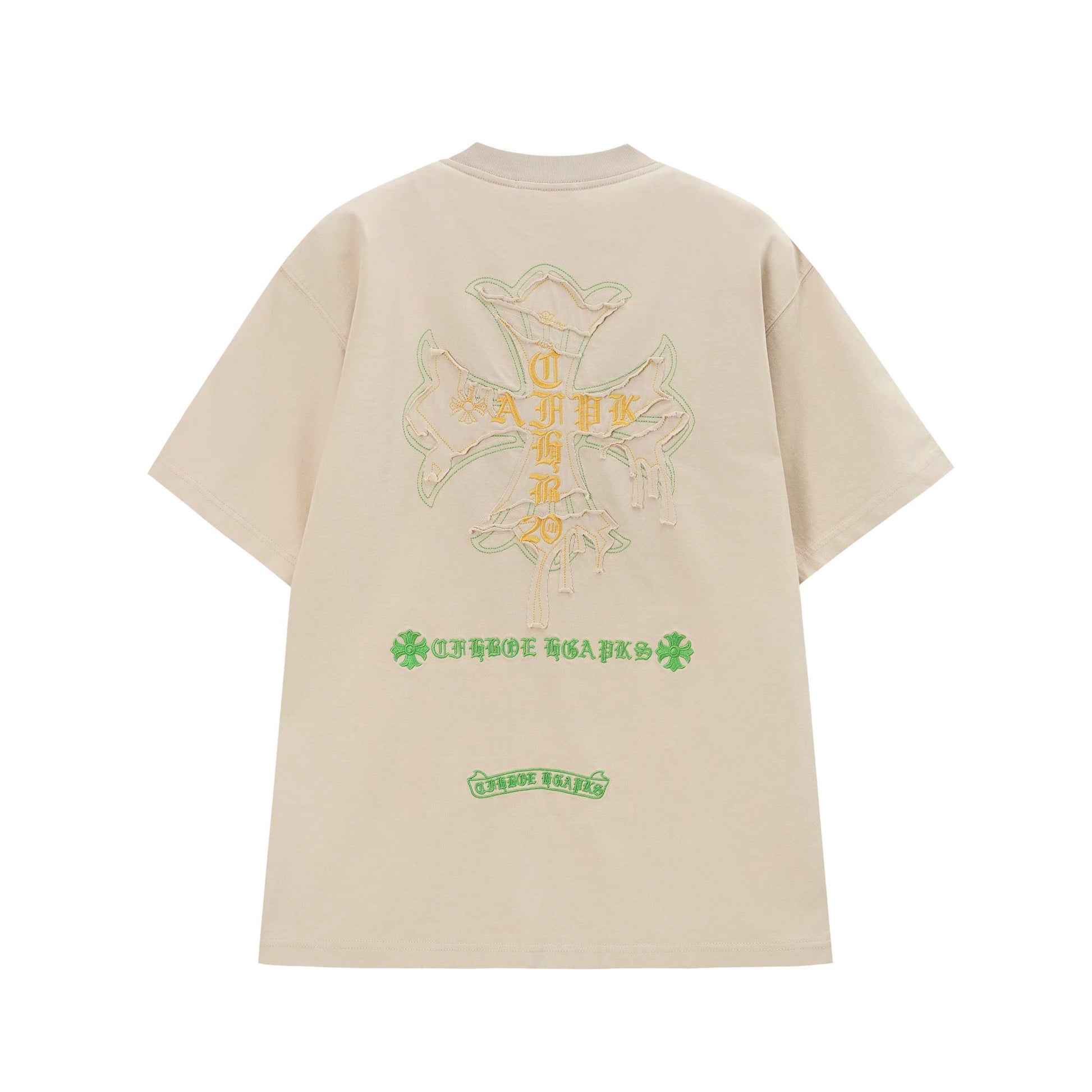 Chrome Hearts Green Cemetery Cross Logo T-Shirt