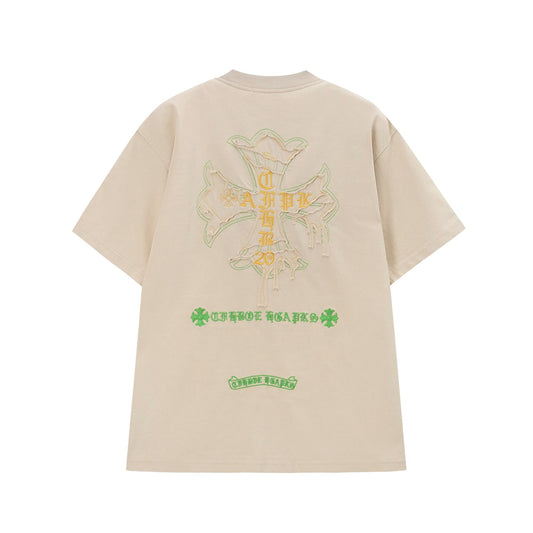 Chrome Hearts Green Cemetery Cross Logo T-Shirt
