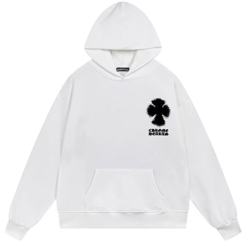 Chrome Hearts Gothic Cross Hoodie White