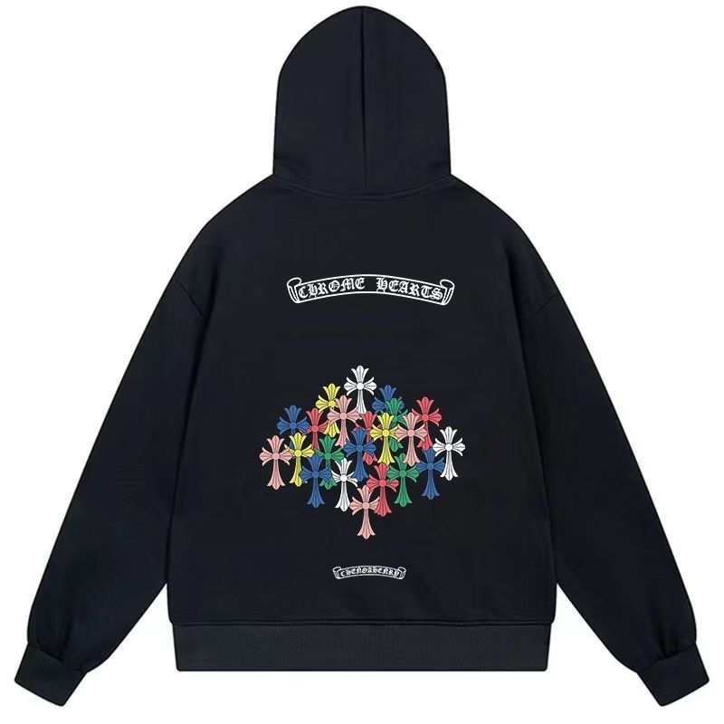 Chrome Hearts Rainbow Cross Black Hoodie