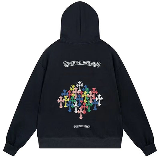 Chrome Hearts Rainbow Cross Black Hoodie