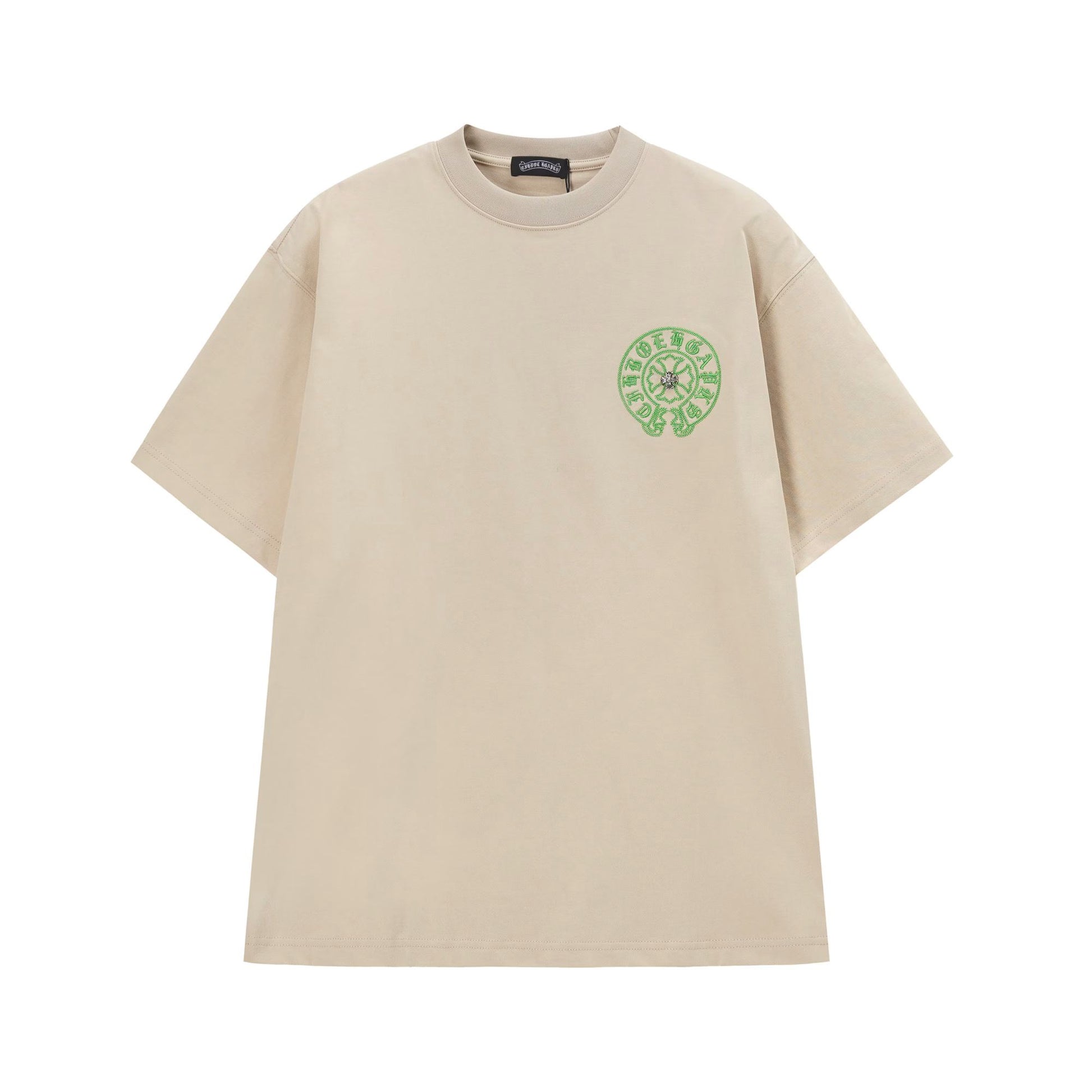 Chrome Hearts Cream Green Gothic Circle T-Shirt