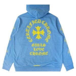 Blue Sanskrit Chrome Hearts hoodie
