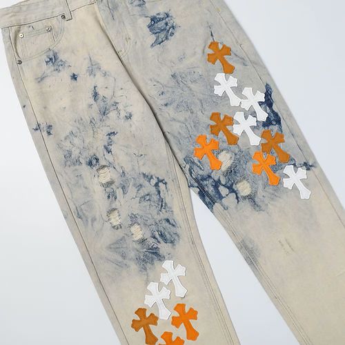 Chrome Hearts St Barth Tie Dye Denim Jeans