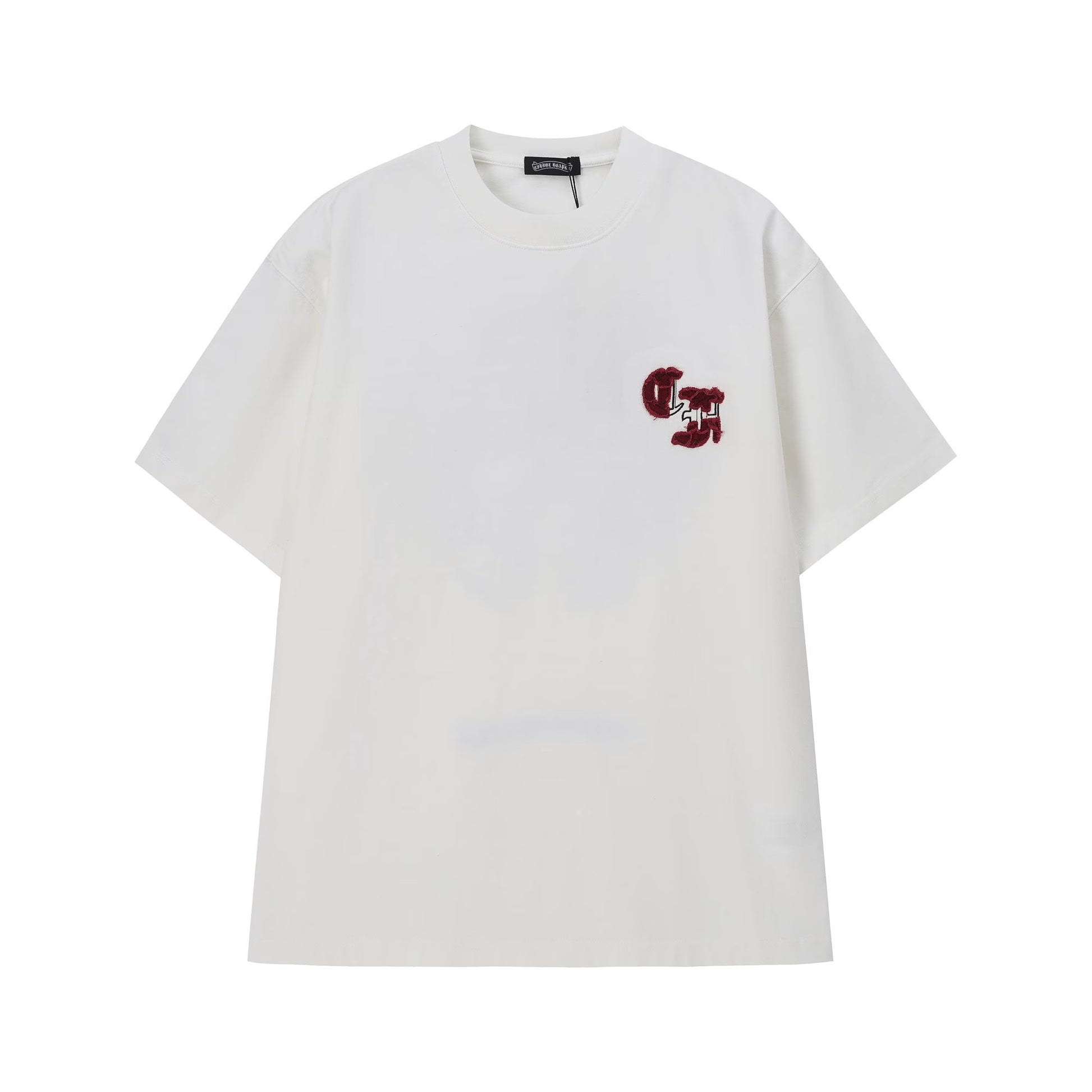 Chrome Hearts White Red Cross Logo T-Shirt