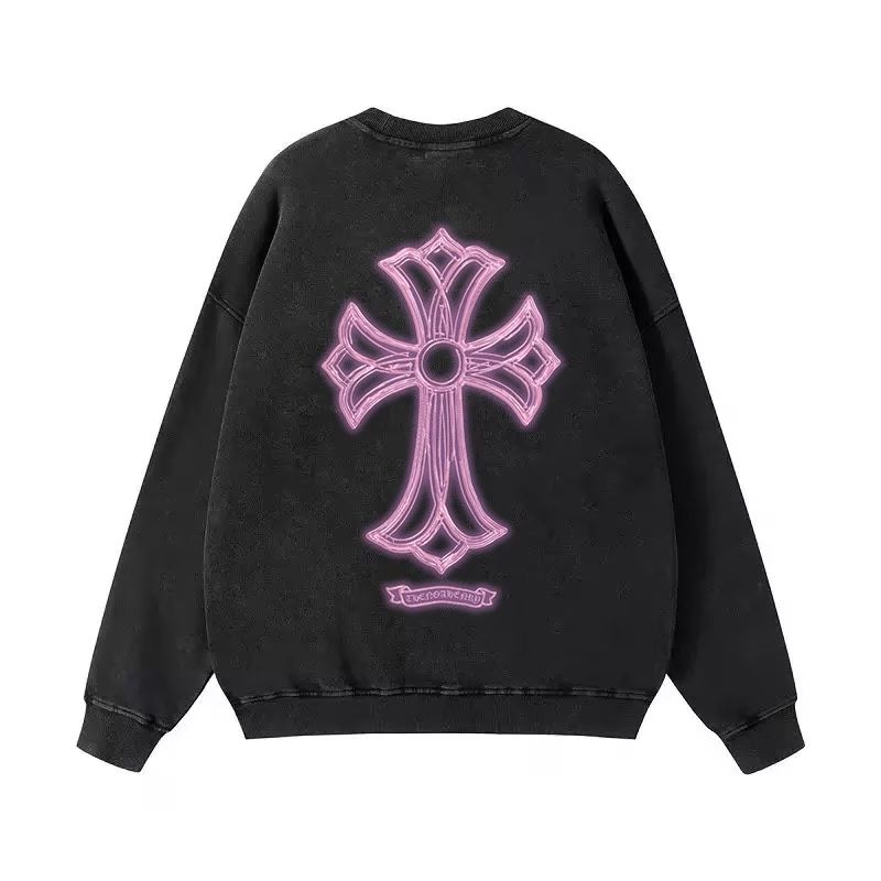 Chrome Hearts Neon Pink Cross Long Sleeve