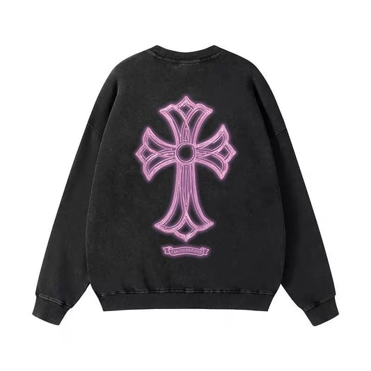 Chrome Hearts Neon Pink Cross Long Sleeve