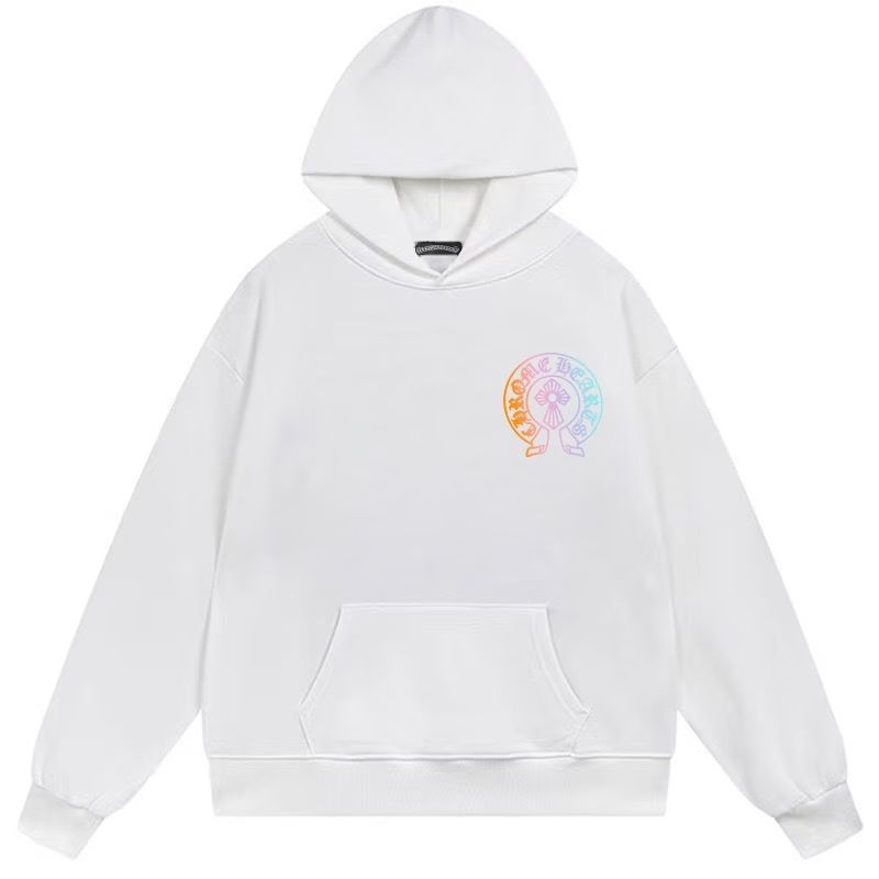 Chrome Hearts Neon Horseshoe Hoodie White