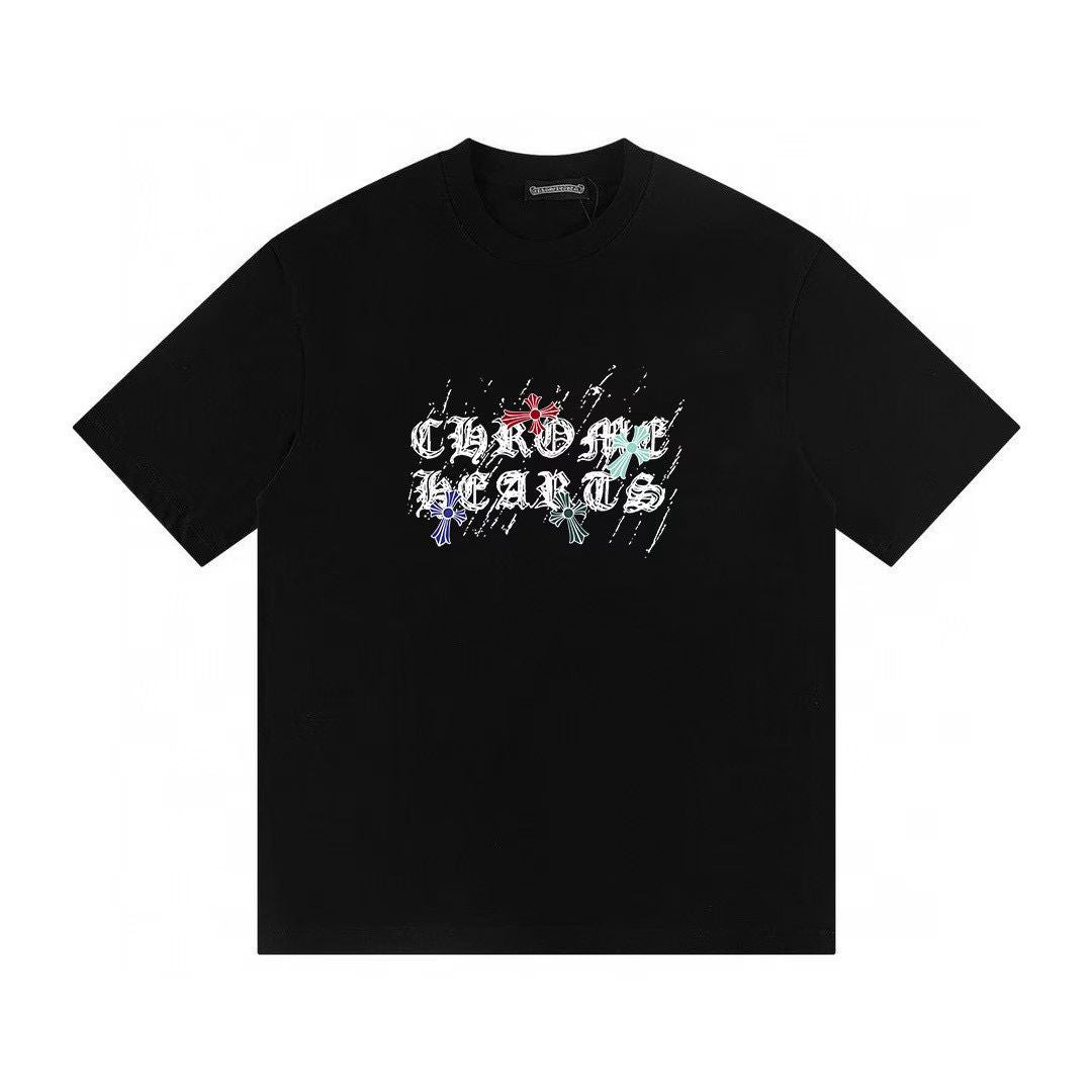 Chrome Hearts Sketch Cross Graphic Black T-Shirt
